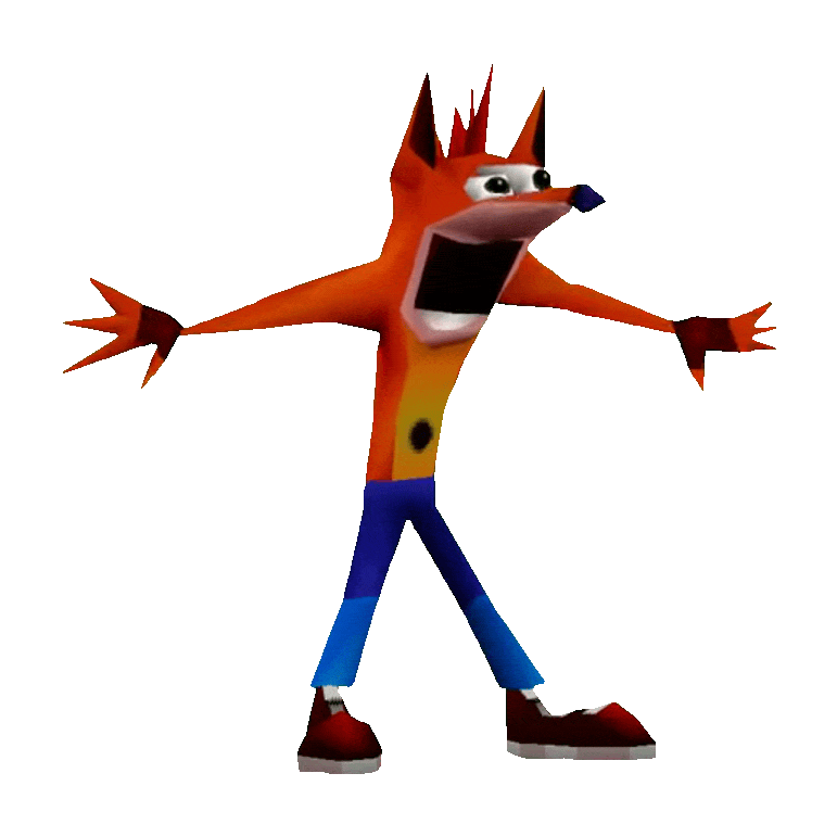 Crash Bandicoot saying WOAH